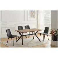 HTI Stuhl Mesa Eco 4er-Set Velvet Grau