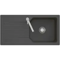 Villeroy & Boch 338601i4 Subway Style 60 S Einbauspüle Unterschrankbreite ab 60 cm mit Handbetätigung Graphite CeramicPlus - inkl.