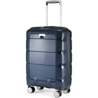 Hauptstadtkoffer - Britz - Handgepäck mit Laptopfach Kabinentrolley Hartschale Bord-Koffer Flugzeug 4 Rollen, Rollkoffer Reisekoffer Trolley, TSA, 34 L,Dunkelblau