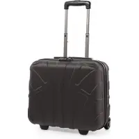 Suitline – Pilotentrolley Laptop-Koffer 2 Rollen Aktentrolley, Bordcase Flugzeug Underseater Pilotenkoffer Businesstrolley Hardcase Carry-On Hand Luggage ABS, TSA, 38 cm,Titan