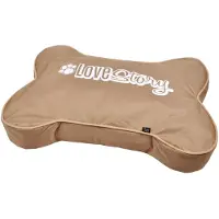 Love Story Hundekissen in Form von Knochen FAT DOG, 100 x 70 x 15 cm, taupe