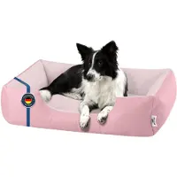 BedDog Hundebett ZARA,(L) ca. 80x65x18cm,PINK-YORK (rosa)