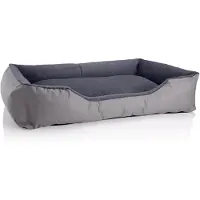 BedDog Hundebett TEDDY, Hundesofa,(XXL) ca. 120x85x23cm,ROCK-FLOW (grau/grau)