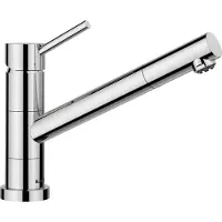 BLANCO Einhebel Küchenarmatur Niederdruckarmatur KANO-F chrom glänzend Fenstermontage abklappbar 527960