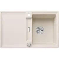 BLANCO ADIRA 45 S-F Einbauspüle SILGRANIT softweiß ab 45 cm mit Ablauffernbedienung, mit Zubehör - inkl.
