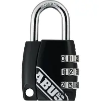 ABUS Zahlenschloss 155/30 Individueller Code, Zinkdruckguss-Gehäuse Schwarz