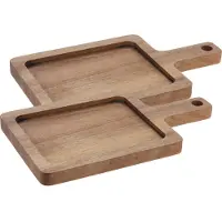 Eh Excellent Houseware Servierbrett aus Akazienholz, 2er-Set