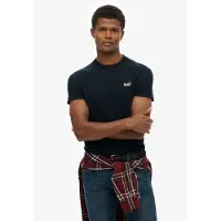 Superdry Rundhalsshirt "ESSENTIAL CONTRAST EMB TEE" Slim Fit, aus Baumwolle und Single Jersey, mit Print, pflegeleicht