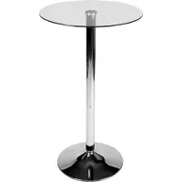 CLP Stehtisch mit Tischplatte aus Glas | Farbe klarglas