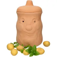 MamboCat Kartoffeltopf Karl Terrakotta Vorratsdose mit Deckel, Aufbewahrung von ca. 1,5kg Kartoffeln