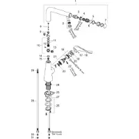 Hansgrohe Metris Spültischmischer Select Schwenkauslauf Chrom
