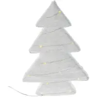 Koopman Dekorativer Weihnachtsbaum aus Stoff mit LED, 30 cm