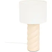 Atmosphera createur d'interieur - Tischlampe noly keramik beige h44cm