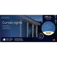 Lumineo curtain steady koristevalosarja ulkokäyttöön, 2 x 2 metriä
