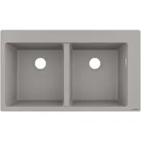 Hansgrohe S51 S510-F770 Einbauspüle 370/370, Betongrau