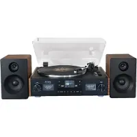 Soundmaster PL920, Heim-Audio-Mikrosystem, Schwarz, Holz, Vorderseite, 12,5 W, DAB+, FM, 3,5 mm