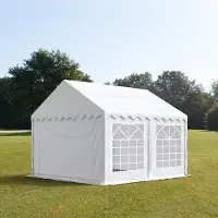 TOOLPORT Partyzelt Festzelt 3x5 m Garten-Pavillon PVC Plane 700 N in weiß Wasserdicht