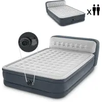 Intex DuraBeam Ultra Plush Headboard, Doppelmatratze, Rechteck, Innen & Außen, Integrierte Luftpumpe