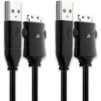 Subtel 2x SUC-C2 USB Kabel 1.5m kompatibel mit Samsung i7 i70 i85 NV3 NV8 NV10 NV11 NV15 L70 L730 L830 DigiMax S800 i6 i5 Ladekabel SUC-C2 (24 Pin) auf USB A 2.0 Datenkabel schwarz