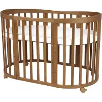 Waldin Ovales Kombibett 7-in-1 – inkl. Matratze – Vintage