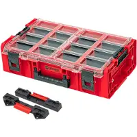 Qbrick System ONE Organizer 2XL 2.0 RED ULTRA HD Custom + ONE Connect-Adapter 582 x 387 x 172 mm 19,5 l stapelbar IP66