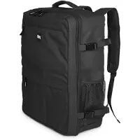 Hauptstadtkoffer blnbag M6 - Flugzeug-Rucksack leichtes Handgepäck 55x40x20 cm großer Laptop-Fach Kofferrucksack Weekender Cabin Backpack max 45 L Reisetasche XL Travel Bag,Schwarz
