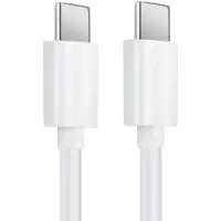 Cellonic USB Kabel 1m kompatibel mit Huawei MateBook M3 / M5 / M7 / E 2017 / X 2017 / Xiaomi Air 12 / 13 / Pro Ladekabel USB C Type C auf USB C Type C 2.0 Datenkabel weiß PVC