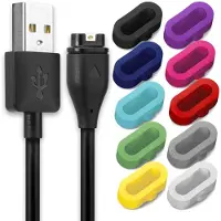 Subtel Smartwatch Connector auf USB A Fast Charging Datenkabel kompatibel mit Garmin Fenix 8, 7, Forerunner 255, 55, Vivoactive 5, Venu 3 – (1m, Schwarz)