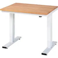 RAU Werktisch Serie adlatus 300, Buche-Massiv-Platte, B 1000 x T 800 x H 720 - 1120 mm