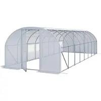 TOOLPORT Premium Foliengewächshaus 3x8m PE Plane 180g/m² weiß transparent