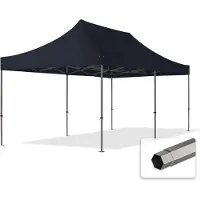 TOOLPORT 3x6m Stahl Faltpavillon, ohne Seitenteile, schwarz