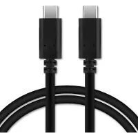 Subtel USB Kabel 1,0m kompatibel mit Macbook Pro 13 / Pro 13 Touch / Retina 12 Ladekabel USB C Type C auf USB C Type C 3.1 Gen 1 Datenkabel 3A (PD-60W) schwarz PVC