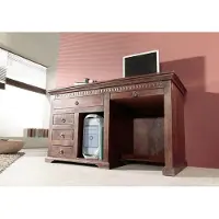 MASSIVMOEBEL24.DE MASSIVMOEBEL24 Schreibtisch Akazie 140x64x80 nougat lackiert OXFORD #511