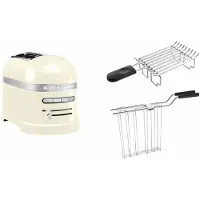 KitchenAid Set 1, Toaster + Brötchenaufsatz Artisan 5KMT2204 Crème