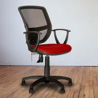 Nowy Styl Drehstuhl, verstellbar, Rollen, rot, H 97 cm