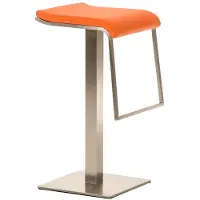 CLP Barhocker Lameng Kunstleder E78 mit Edelstahlgestell | Farbe orange