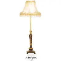Casa Padrino Barock Tischleuchte Gold oder Rot / Gold - Luxus Tisch Leuchte - Ø 21-26 x H 65 cm