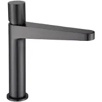 NEXTREND - GmbH Waschtischarmatur Badarmatur 8213 - Flacher Auslauf - Neoperl-Strahlregler - Geräuscharm, Farbe:Gunmetal