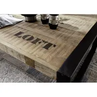 MASSIVMOEBEL24.DE MASSIVMOEBEL24 Couchtisch Mango 140x80x40 natur bedruckt FACTORY #111