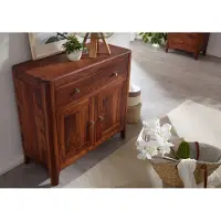 MASSIVMOEBEL24.DE MASSIVMOEBEL24 Sideboard Sheesham 88x40x85 walnuss geölt BROOKLYN #24