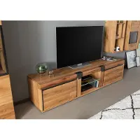 MASSIVMOEBEL24.DE MASSIVMOEBEL24 TV-Board Wildeiche / Zerreiche 220x48x50 natur geölt NEW AMSTERDAM #03