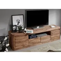 MASSIVMOEBEL24.DE MASSIVMOEBEL24 TV-Board Sheesham 200x45x50 rot-braun gebeizt TORONTO #151
