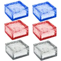 Etc-shop 6er Set LED Solarleuchten in Form von Eiswürfeln zur Dekoration