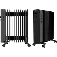 TroniTechnik Ölradiator Elektroheizung TT-OR 211 in Schwarz mit 11 Rippen und 2500 Watt, drei Heizstufen (1000W, 1500W, 2500W)