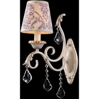 Casa Padrino Barock Kristall Wandleuchte Creme Gold 14 x H 42 cm Antik Stil - Wandlampe Wand Beleuchtung
