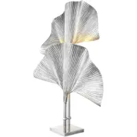 Casa Padrino Tischleuchte Silber 67 x H. 91 cm - Luxus Tischlampe
