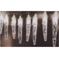BURI Eiszapfen Lichterkette 10 Mini Lichtern