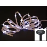 BURI Solarlichtschlauch 7m mit 50 LEDs