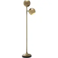 Casa Padrino Stehleuchte Antik Messing / Schwarz Ø 32 x H. 140 cm - Luxus Möbel