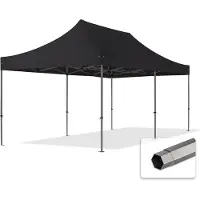 TOOLPORT 3x6m Stahl Faltpavillon, ohne Seitenteile, schwarz